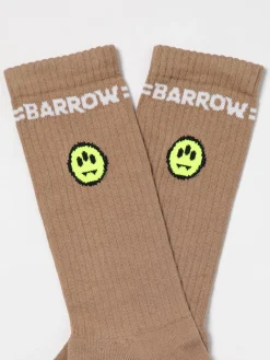 Calze Barrow in cotone stretch con logo jacquard