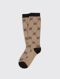 Calze Gucci in cotone con monogram GG jacquard