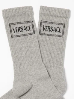 Calze in cotone con logo Versace