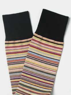 Calze Paul Smith in cotone stretch con stripes all over