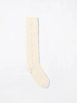 Calze Valentino in maglia traforata di cotone