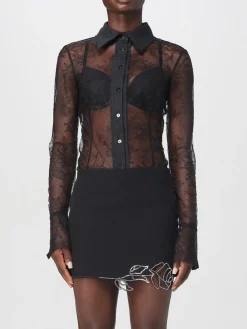 Camicia a body Blumarine in pizzo