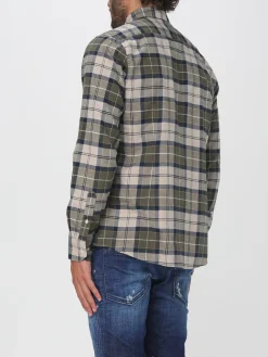 Camicia Barbour in cotone con stampa Tartan