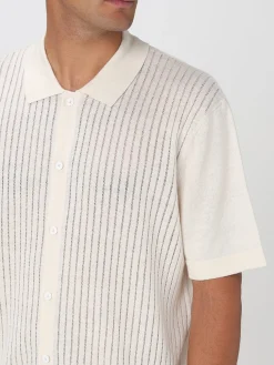 Camicia Boss in maglia di lino e cotone