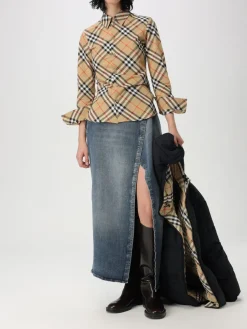 Camicia Burberry in cotone con stampa Vintage Check