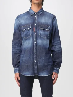 Camicia casual Dsquared2 in denim di cotone