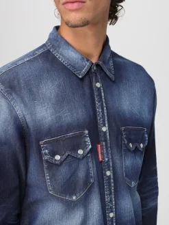 Camicia casual Dsquared2 in denim di cotone