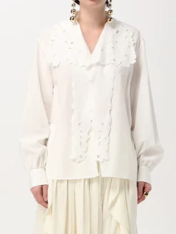 Camicia Chloé in cotone con inserti in pizzo