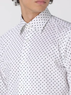 Camicia classica Boss in cotone stretch a pois