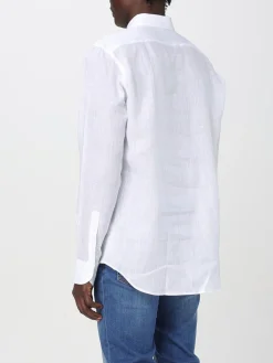 Camicia classica Brooksfield in misto lino