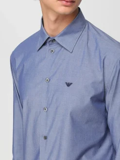 Camicia classica Emporio Armani in cotone con logo