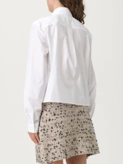 Camicia classica Fabiana Filippi in popeline con dettaglio chain