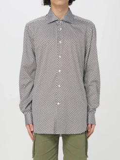 Camicia classica Kiton in cotone con stampa