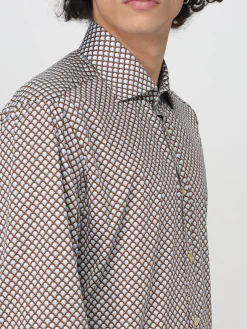 Camicia classica Kiton in cotone con stampa