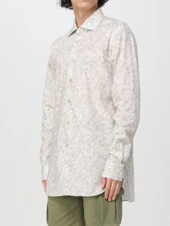 Camicia classica Kiton in cotone stampato