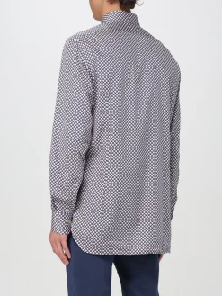 Camicia classica Kiton in cotone stampato