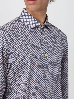 Camicia classica Kiton in cotone stampato