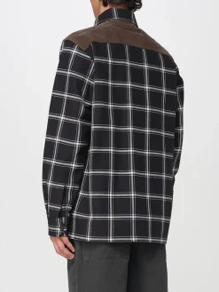 Camicia country in cotone e camoscio McQueen