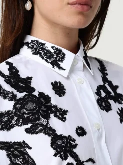 Camicia Dolce & Gabbana in cotone con inserti in pizzo