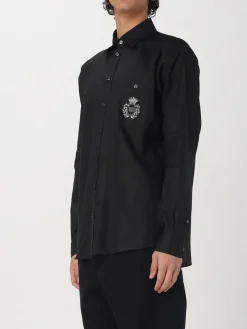 Camicia Dolce & Gabbana in lino con logo ricamato