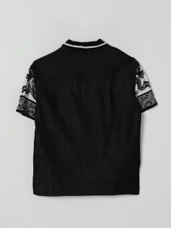 Camicia Dolce & Gabbana in denim con stampa Maioliche