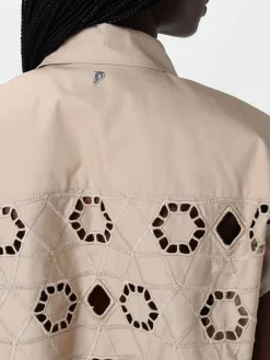 Camicia Dondup in cotone con inserti in macramè