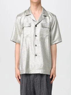 Camicia Dries Van Noten in tessuto lamè