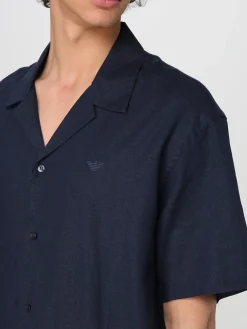 Camicia Emporio Armani Swimwear in misto lino