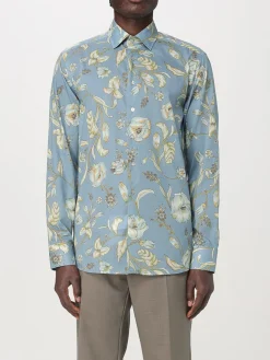 Camicia Etro in cotone con stampa floreale