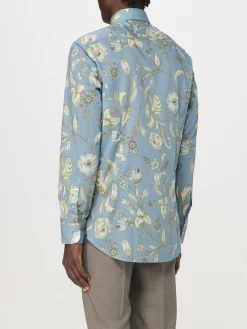 Camicia Etro in cotone con stampa floreale