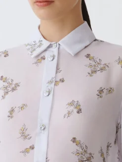 Camicia Fabiana Filippi in crêpe con stampa floreale