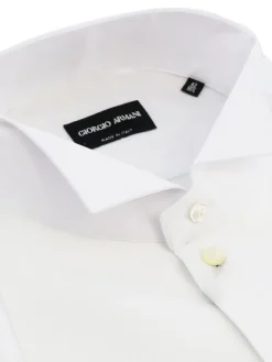 Camicia Giorgio Armani da smoking con collo diplomatico e doppi polsi