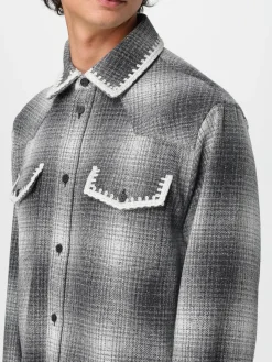 Camicia Golden Goose in misto lana e seta