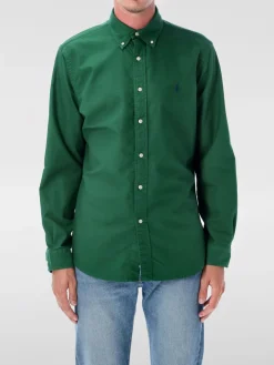 Camicia in cotone con logo Pony ricamato Polo Ralph Lauren