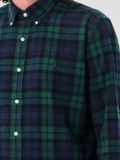 Camicia in cotone con logo Pony ricamato Polo Ralph Lauren