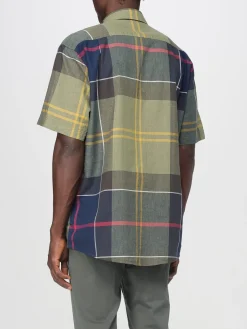 Camicia in cotone e lino tartan Barbour