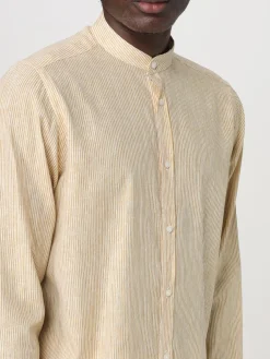 Camicia Manuel Ritz in cotone e lino a righe