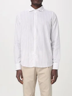 Camicia Manuel Ritz in lino e cotone a righe