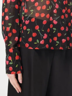 Camicia Mar De Margaritas in viscosa con stampa