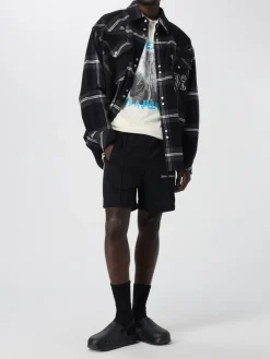 Camicia Palm Angels in flanella di cotone check