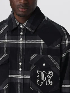 Camicia Palm Angels in flanella di cotone check