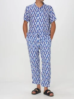 Camicia Peninsula in lino con stampa optical