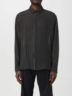 Camicia Saint Laurent in georgette di seta gessata