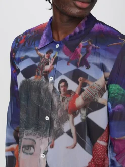 Camicia Sunnei in organza con stampa Brigitte