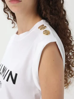 Canotta Balmain in cotone con logo