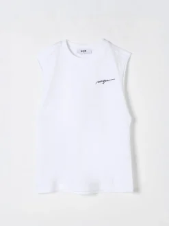 Canotta in cotone con logo MSGM Kids