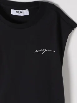 Canotta in cotone con logo MSGM Kids