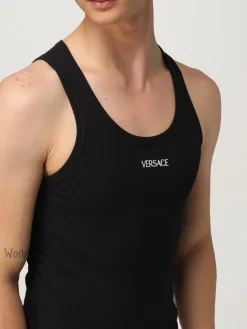 Canotta in cotone Versace con logo