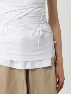 Canotta in viscosa con lacci Moschino Couture