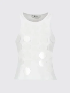 Canotta MSGM in misto cotone con paillettes